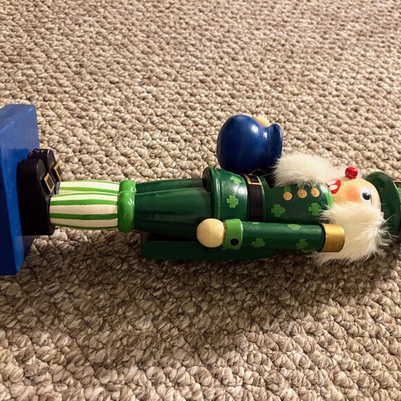 St. Patrick's Day x Christmas Holiday Nutcracker Figure - Picture 4 of 7